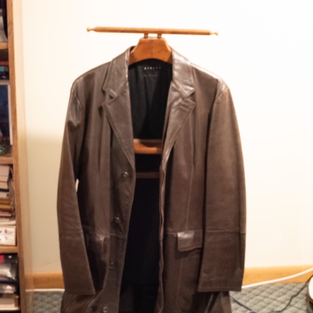 Sisley Leather Long Jacket